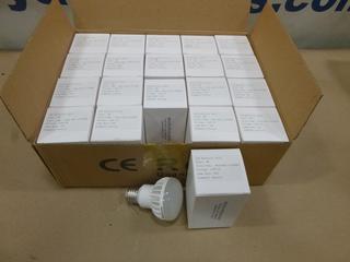 (20) Unused  CE ROHS  8 Watt LED Reflector Bulb, Model R6308-WWD, Dimmable, Warm White (2700K) E26 Base (C-2)