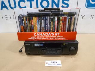 Kenwood AR-404 Audio Receiver C/w Assorted Live Concert DVDs (G-2)