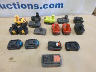 Qty of Batteries, Assorted Makes w/ Sizes from 12V to 36V (J-2-1)