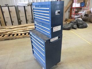 3 Piece 11 Drawer Roller Tool Cabinet, C/w Contents, 18 In. x 27 In. x 60 In. (Front of G)