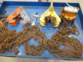 Beam Clamps & Chain Fall, C/w Pail (L-2-1)