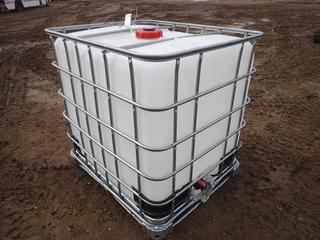 Schutz 1000L IBC Tank Container, 2 In. Outlet *Note: Non TDG Chemical and Steamed Out 6+ Hours As Per Consignor*