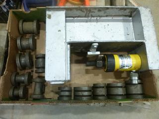 Hydraulic Bender, Includes Frame, Ram and Approx. 12 Attachments (J-4-1)