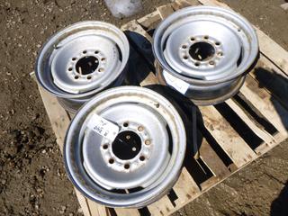 (3) Silver Steel Rims w/ 8 Bolt Pattern