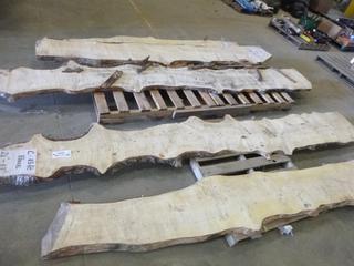 (5) Pine Live Edge Slabs (OS)