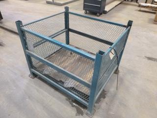 Steel Storage Crate / Bin, 41 In. x 35 In. x 32 In. (OS)