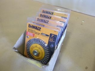 (5) Unused DeWalt Carbon Stringer Wire Wheel, DW 49201, 5 In. x 5/8 In. (E-1) 