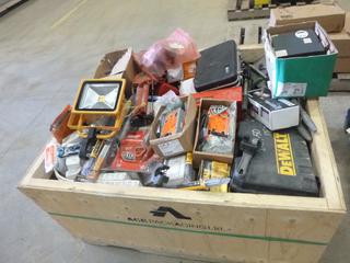 Full Crate of Various Surplus Tools and Parts, Brands Include Ridgid, Belimo, Schneider Electric and More (M-5-1)