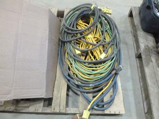 Qty of Medium and Heavy Duty Extension Cords (OS)