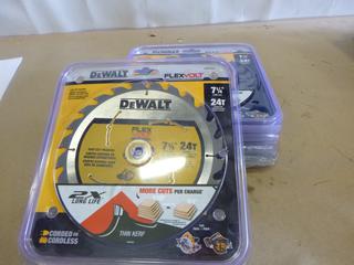 (10) Unused DeWalt DWAFV3724  Flexvolt Circular Saw Blades, 7 1/2 In. x 24T (E-1)