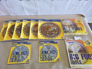 (10) Unused Saw Blades, Various Brands and Sizes (E-1)