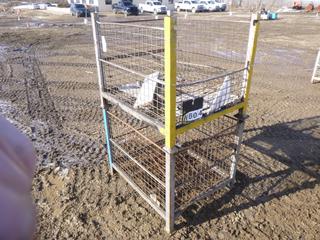 (2) Stackable Metal Crates, 40 In. x 34 In. x 33 In.