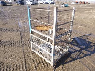 (2) Stackable Metal Crates, 40 In. x 34 In. x 33 In.