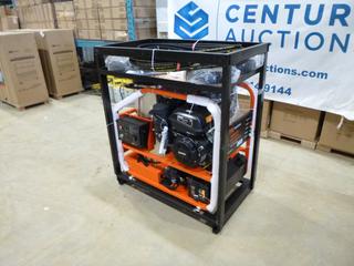 Unused TMG-HW41R Industrial 4,000 PSI Hot Water Pressure Washer w/ Kohler Command PRO 14 HP Engine, 100 Ft. High Pressure Hose and Reel, SN 32222109122 (X-3-1)
