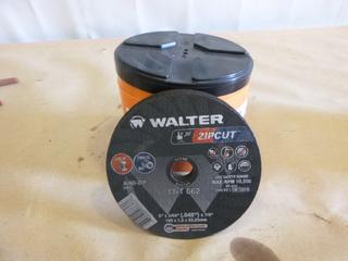 (2) 25 Qty Unused Walter 6 In. Zip Cuts, 11-T-062, 6 In. x 3/64 In. x 7/8 In. (E1)