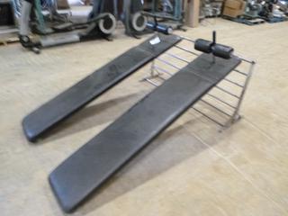 Inclined AB Work Out Bench, Includes (1) Rack and (2) Benches