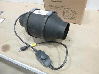Vivosun Inline Duct Fan w/ Variable Speed Controller, 4 In., 190 CFM (C-1)