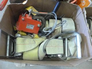 Qty of Straps Includes 4 In. Ratchet Straps, 4 In. Cargo Straps, 2 In. Ratchet Straps, and Dayton 2000 Lb. Manual Winch (K-1-2)