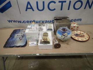 Misc. Items Including Clocks, Incense Holders, Christmas Decorations, Vases and More *Note: Smoke Damage* (R-4-1)
