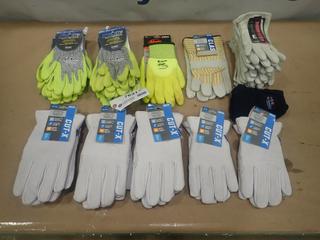 (24) Assorted Pairs of Unused Gloves: Goatskin, Stealth Cut Defence, Ninja Ice, Classic Lined Grain Fitter, Rodeo Queen, Sizes Range From Small to 2TG/2XL  (R-3-3) 