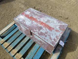 Metal Job Box, C/w Tire Chains and Chain