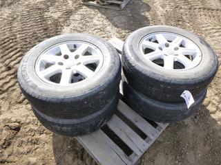(4) Uniroyal Tiger Paw Tires and Rims, Size 225/65R16