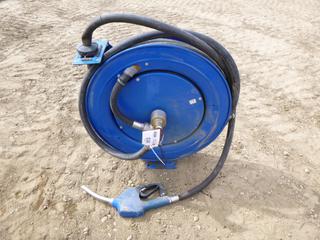 CoxReels 3/4 In. Hose Reel, Model SHL-N-550-BBX, SN 00239083, c/w Nozzle