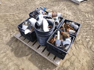 Qty of Assorted Fittings, Flanges, Hose Connectors, Studs, Etc.