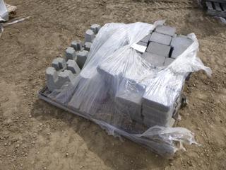Qty of Landscaping/Patio Bricks and 4-Way Deck Footing Blocks