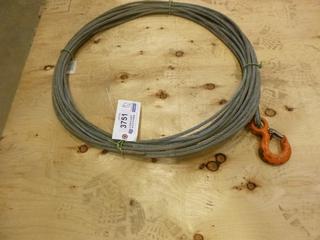 (50 Ft.) 1/4 In. Steel Cable w/ Hook (OS)