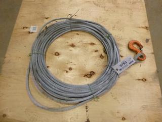 ( 75 Ft.) 7/16 In. Steel Cable w/ Hook (OS)