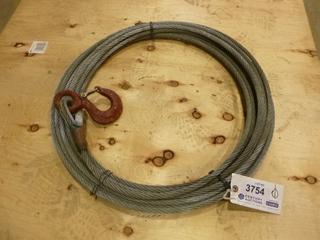 ( 75 Ft.) 7/16 In. Steel Cable w/ Hook (OS)