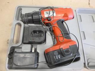 18V Cordless Drill w/ Battery and Charger (F-1)