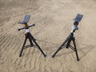 (2) Collapsible Pipe Stands, 2000 LB. Capacity