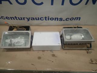 Industrial Lighting, 175W, 347V, C/w Beghelli, (2) Rechargeable Batteries *Note: Working Condition Unknown*

