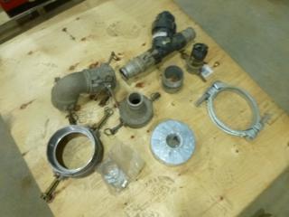 Assortment of Discharge Hose Attachment, Clamps & Filter (M-2-2)