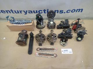 Misc. Items Including Wall Ornaments, Lions, Bear, Dragon and More *Note: Smoke Damage* (S-3-3)