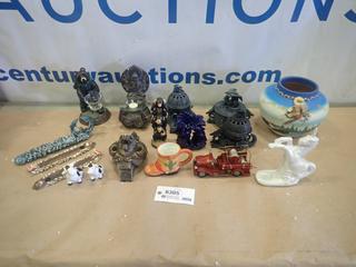 Misc. Items Including Monkey, Lion, Vase, Fire Truck and More *Note: Smoke Damage* (P-3-3)