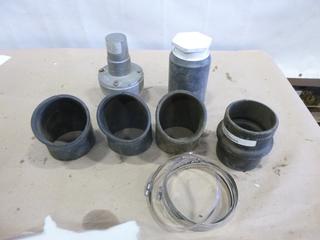 4 In. Rubber Fittings, Qty of Hose Clamps, Air Compressor PRV (E-1)