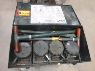 Hillman 15 Ton Rollers, C/w Case and (2) Steering Handles (L-3-1)
