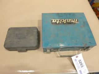 Makita Tool Box C/w Qty of SAE and Metric Wrenches, C/w Allen Wrench Sockets (E-2)