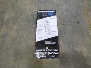 (1) Unused Pkg of 10 Trade Master 15A/125V/TR Receptacles (B-1)