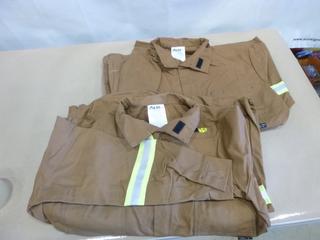 (2) Pairs Alsco Indura Fire Resistant Coveralls, Size 46R (G-1)
