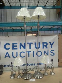 Qty of Lamps * Note: Missing Shades on 2 Lamps * Note: Smoke Damage * (P-2-3)
