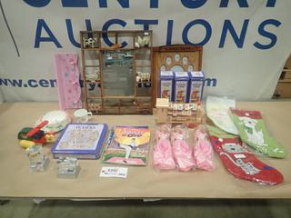 Misc. Items Includes Coloring Books, Dolls, Games, Picture Frames and More * Note: Smoke Damage* (P-1-1)