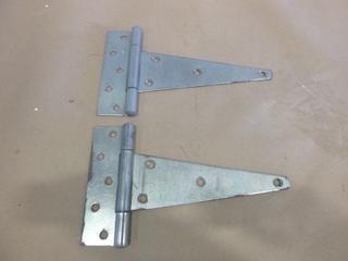 (2) Large Gate Hinges, 7 In. x 12 In. (E2)