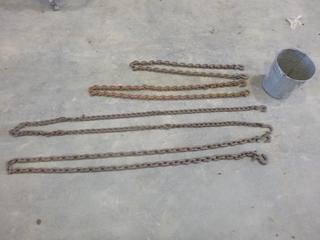 (4) 3/8 In. Chain 6 Ft. to 11 Ft. w/ Galvanized Pail (C2)