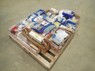 Qty of Assorted Supplies Including Light Switch Covers, Blank Covers, Ballast for Lights, Fire Alarm, Telephone Jacks, Panel Boards and More (O-4-1)
