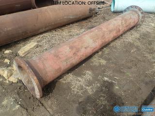 Selling Off-Site - (1) 119  In. x 16 In. Diameter, 23 1/2 In. Flange Width, 3/8 In. Thick Pipe **Located Offsite at 21220-107 Avenue NW, Edmonton, For More Information Contact Richard at 780-222-8309**