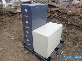 Selling Off-Site - (1) 4 Drawer Filing Cabinet, 26 1/2 In. x 15 In. x 52 In., (1) 2 Drawer Filing Cabinet, 36 In. x 19 In. x 28 In. **Located Offsite at 21220-107 Avenue NW, Edmonton, For More Information Contact Richard at 780-222-8309**
